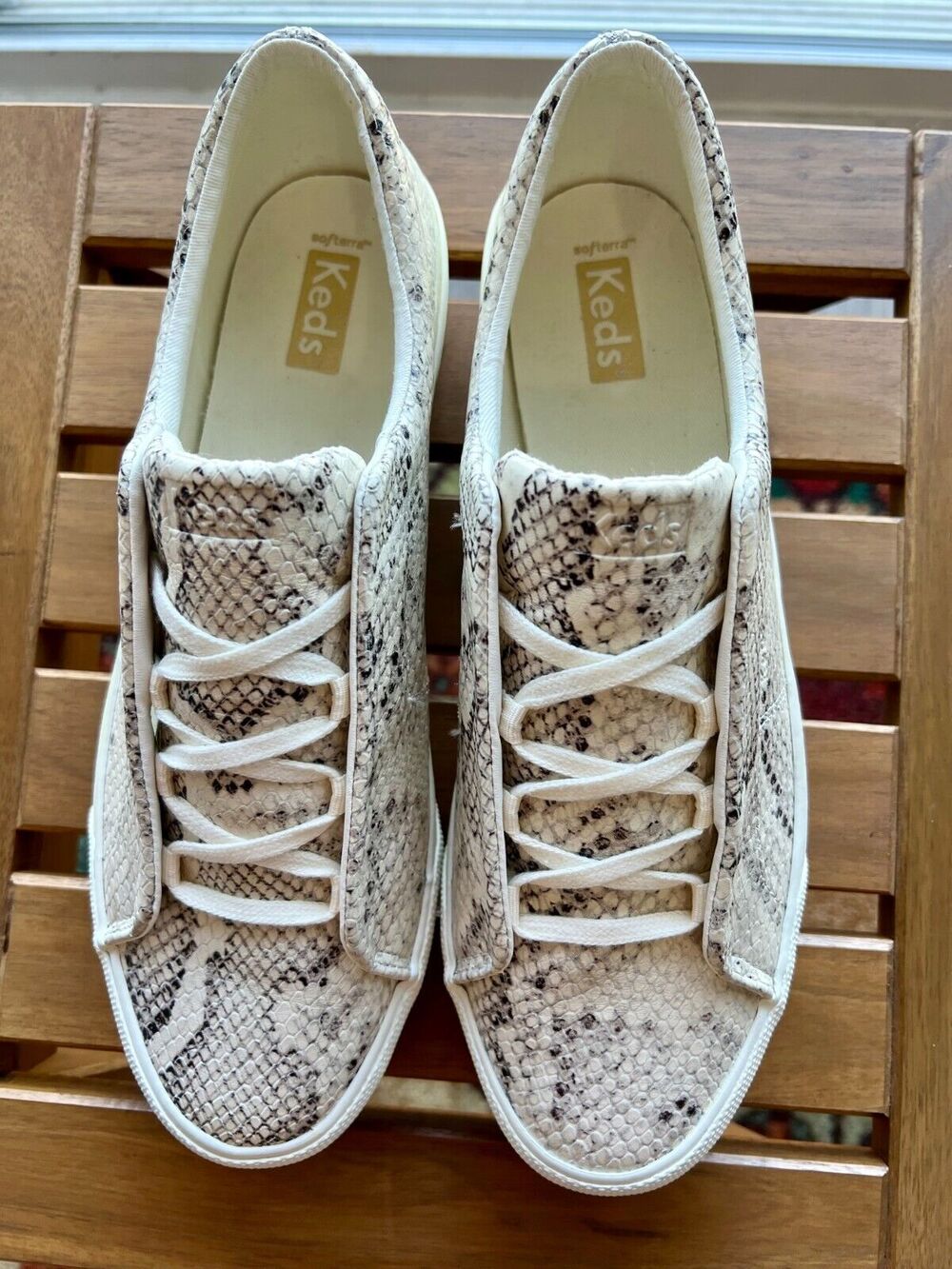 NWOT Keds Snake animal Print Classic Canvas Sneakers Comfort Shoes US Sz 10